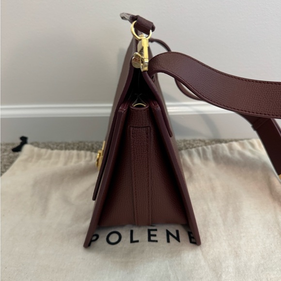 SOLD!!! Polene Paris Numero Sept Edition Textured Cognac - Picture 6 of 13